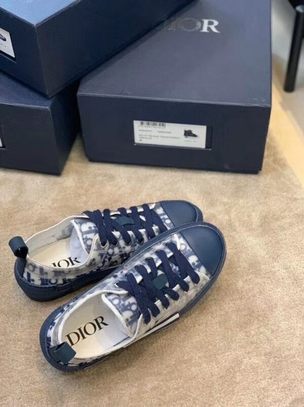 Christian Dior B23 Oblique SneakersLow-Top Sneaker Spring /Summer Collection Navy Blue - Image 6