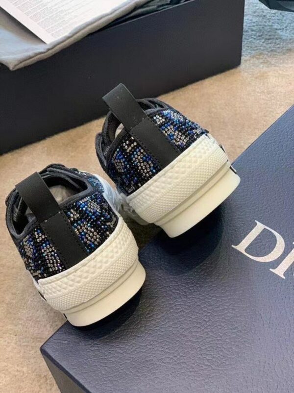 Christian Dior Crystal B23 Oblique SneakersLow-Top Sneaker Spring/Summer Collection Black - Image 6