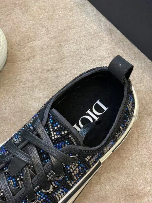 Christian Dior Crystal B23 Oblique SneakersLow-Top Sneaker Spring/Summer Collection Black - Image 10