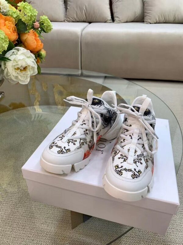 Christian Dior D-Connect Neoprene SneakersSpring /Summer Collection Multi /White - Image 7