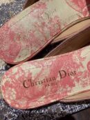 Christian Dior Dior Off Mule Slippers Embroidered CottonSpring /Summer 2020 Collection, Pink /Ecru