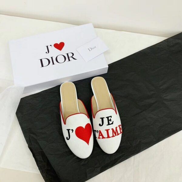 Christian Dior DiorAmour Mules Chinese Valentine Edition Spring /Summer 2019 Collection, White - Image 7