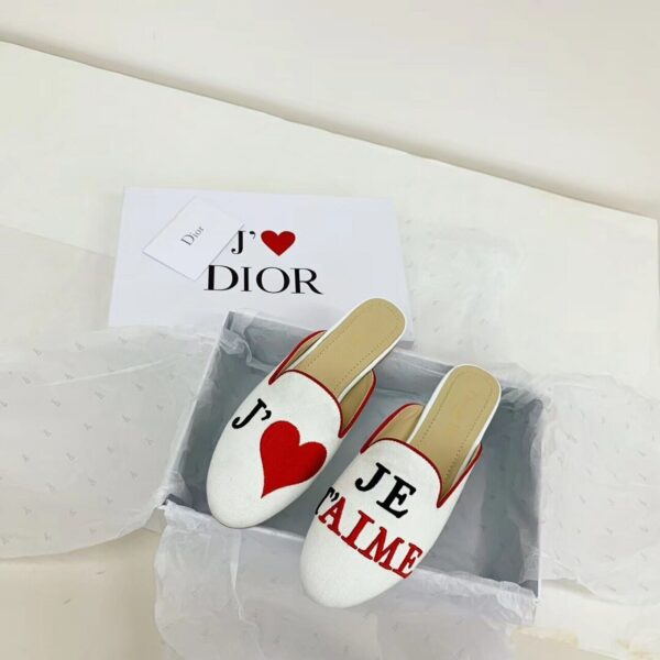 Christian Dior DiorAmour Mules Chinese Valentine Edition Spring /Summer 2019 Collection, White - Image 3