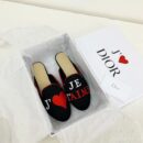 Christian Dior DiorAmour Mules Chinese Valentine Edition Spring /Summer Collection, Black