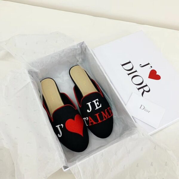 Christian Dior DiorAmour Mules Chinese Valentine Edition Spring /Summer Collection, Black - Image 6
