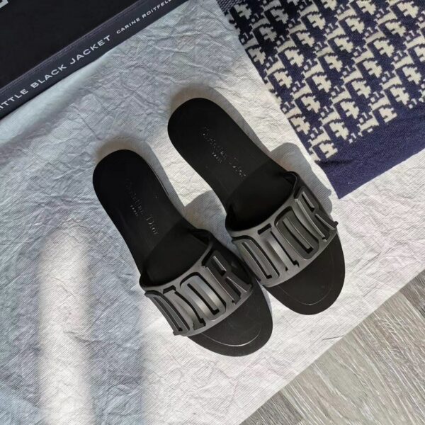 Christian Dior Diorevolution Matte Logo SlippersSpring /Summer 2020 Collection, Black - Image 4