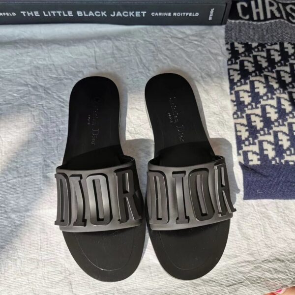 Christian Dior Diorevolution Matte Logo SlippersSpring /Summer 2020 Collection, Black - Image 3