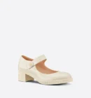 Christian Dior Doll Pumps White Shiny Calfskin