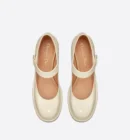 Christian Dior Doll Pumps White Shiny Calfskin