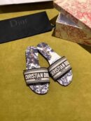 Christian Dior Dway Kaleidiorscopic Mule Sandals in Embroidered CottonSpring /Summer 2020 Collection, White /Black