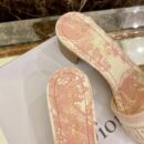 Christian Dior Dway Mules in Embroidered CottonSpring /Summer 2020 Collection Light Pink