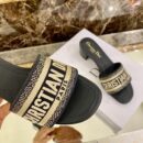 Christian Dior Dway Mules in Embroidered CottonSpring /Summer 2020 Collection, Navy Blue