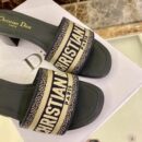 Christian Dior Dway Mules in Embroidered CottonSpring /Summer 2020 Collection, Navy Blue