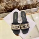 Christian Dior Dway Mules in Embroidered CottonSpring /Summer 2020 Collection, Navy Blue