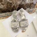 Christian Dior Dway Mules in Embroidered CottonSpring /Summer Collection Grey