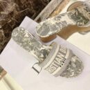Christian Dior Dway Mules in Embroidered CottonSpring /Summer Collection Grey
