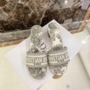 Christian Dior Dway Mules in Embroidered CottonSpring /Summer Collection Grey