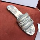 Christian Dior Dway Sandals in Embroidered CottonSpring /Summer 2020 Collection, Grey