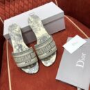 Christian Dior Dway Sandals in Embroidered CottonSpring /Summer 2020 Collection, Grey