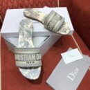 Christian Dior Dway Sandals in Embroidered CottonSpring /Summer 2020 Collection, Grey