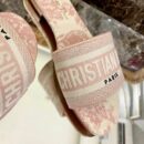 Christian Dior Dway Sandals in Embroidered CottonSpring /Summer 2020 Collection, Light Pink