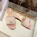 Christian Dior Dway Sandals in Embroidered CottonSpring /Summer 2020 Collection, Light Pink