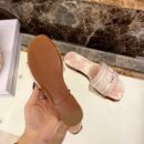 Christian Dior Dway Sandals in Embroidered CottonSpring /Summer 2020 Collection, Light Pink