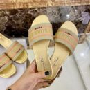 Christian Dior Dway Sandals in Embroidered CottonSpring /Summer Collection Gold
