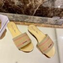 Christian Dior Dway Sandals in Embroidered CottonSpring /Summer Collection Gold