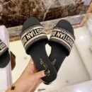 Christian Dior Dway Sandals in Embroidered CottonSpring/Summer 2020 Collection, Black