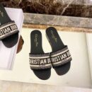 Christian Dior Dway Sandals in Embroidered CottonSpring/Summer 2020 Collection, Black