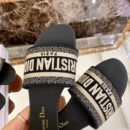 Christian Dior Dway Sandals in Embroidered CottonSpring/Summer 2020 Collection, Black