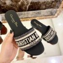 Christian Dior Dway Sandals in Embroidered CottonSpring/Summer 2020 Collection, Black