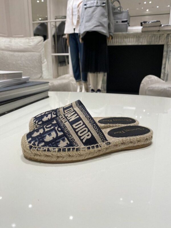 Christian Dior Oblique Slide On EspadrillesSpring /Summer 2020 Collection, Blue