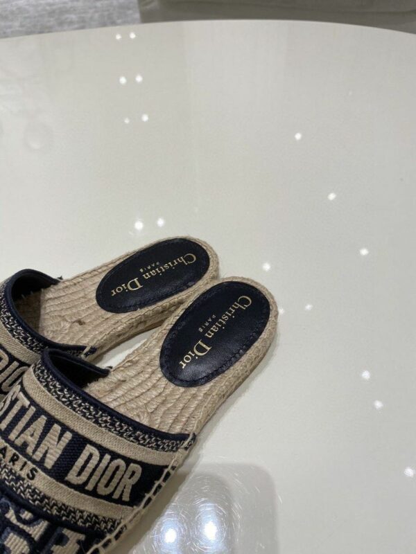 Christian Dior Oblique Slide On EspadrillesSpring /Summer 2020 Collection, Blue - Image 5