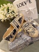 Christian Dior Tiger Toile de Jouy EspadrillesSpring /Summer 2020 Collection, Navy /Beige