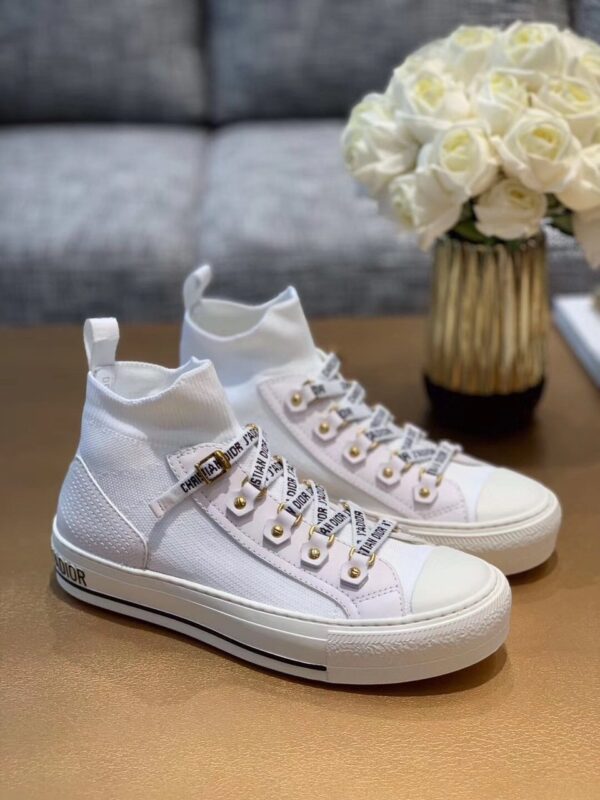 Christian Dior Walk'n'Dior Technical Knit Mid-Top Sneaker Spring /Summer Collection White