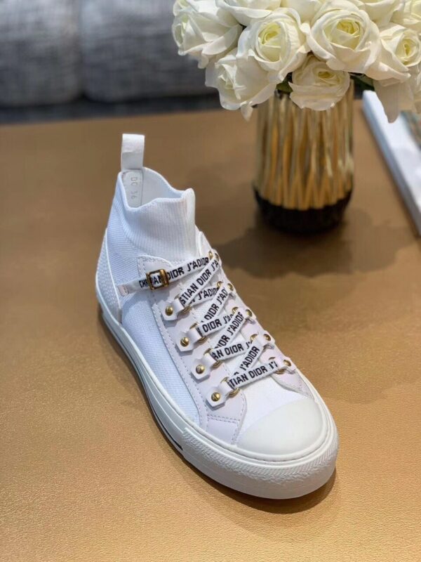Christian Dior Walk'n'Dior Technical Knit Mid-Top Sneaker Spring /Summer Collection White - Image 7