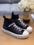 Christian Dior Walk'n'Dior Technical Knit Oblique Mid-Top Sneaker Spring /Summer Collection Black