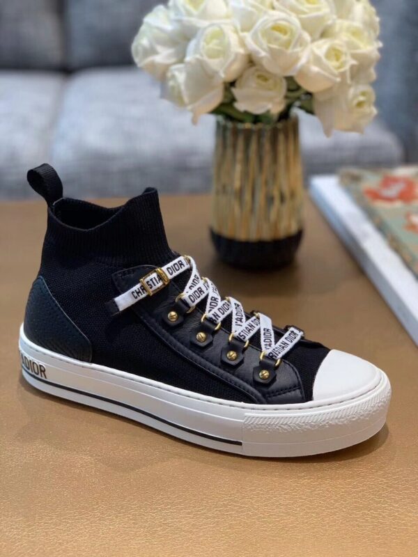 Christian Dior Walk'n'Dior Technical Knit Oblique Mid-Top Sneaker Spring /Summer Collection Black - Image 3