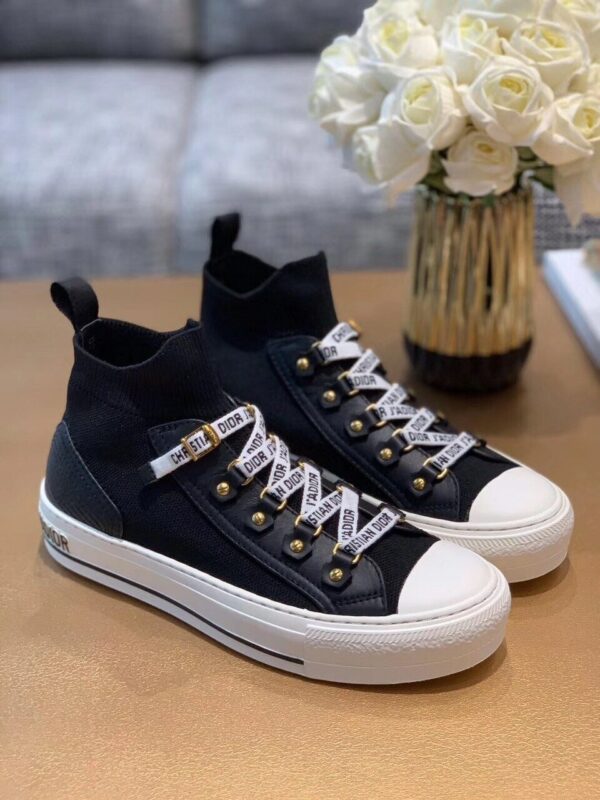 Christian Dior Walk'n'Dior Technical Knit Oblique Mid-Top Sneaker Spring /Summer Collection Black - Image 2