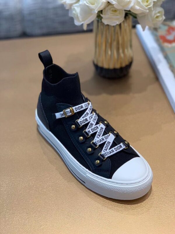 Christian Dior Walk'n'Dior Technical Knit Oblique Mid-Top Sneaker Spring /Summer Collection Black - Image 4