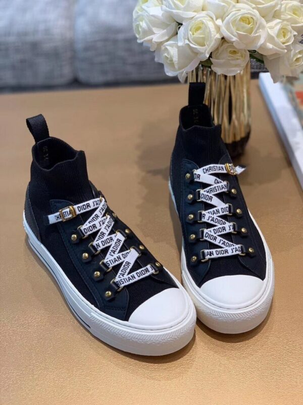Christian Dior Walk'n'Dior Technical Knit Oblique Mid-Top Sneaker Spring /Summer Collection Black - Image 9