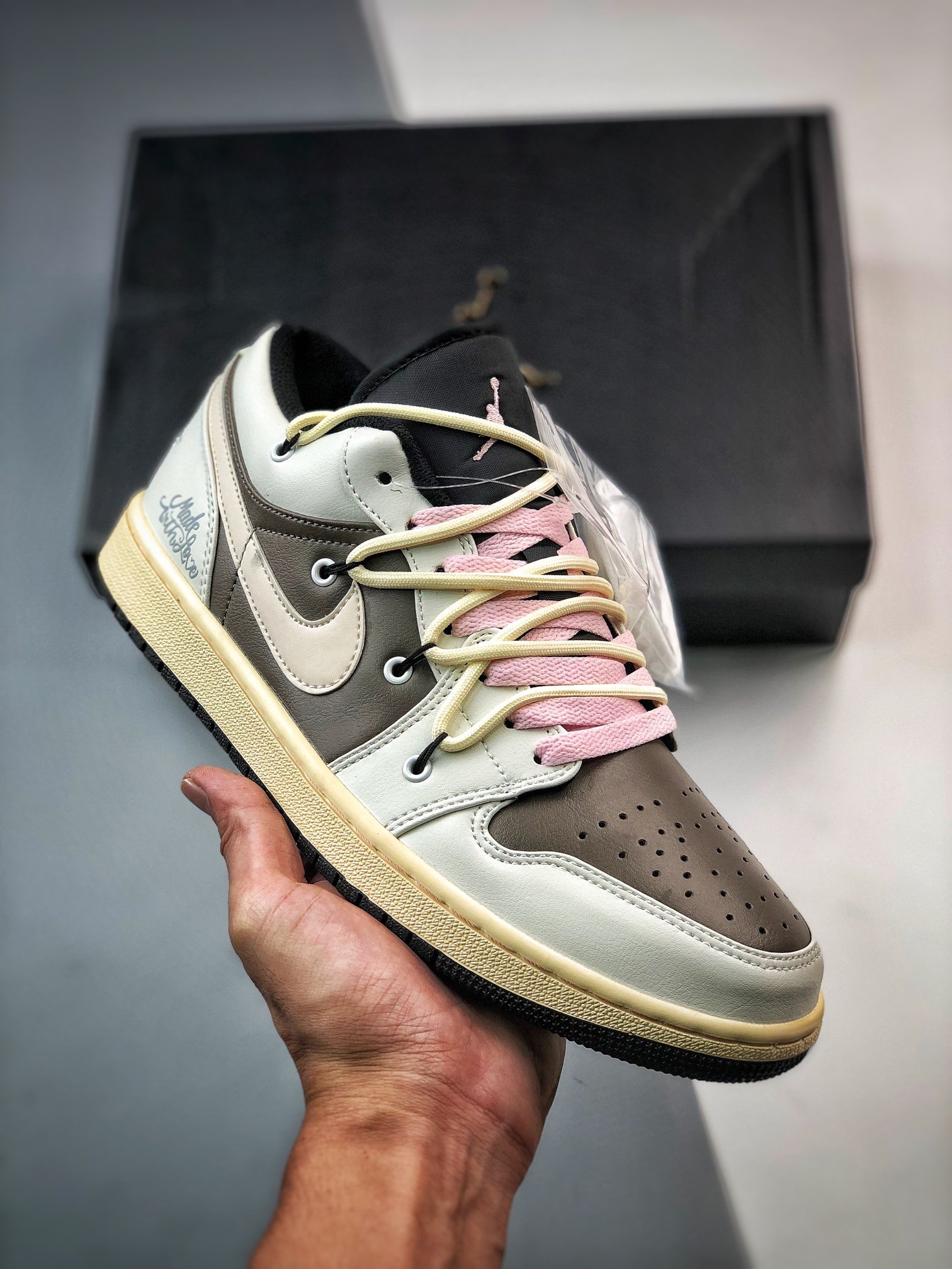 Custom Air Jordan 1 Low White Brown