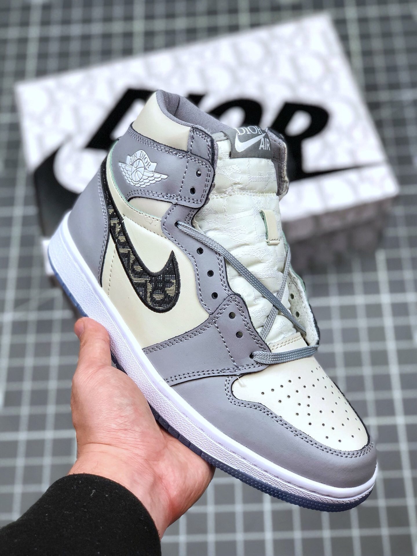 Dioor x Air Jordan 1White and Grey