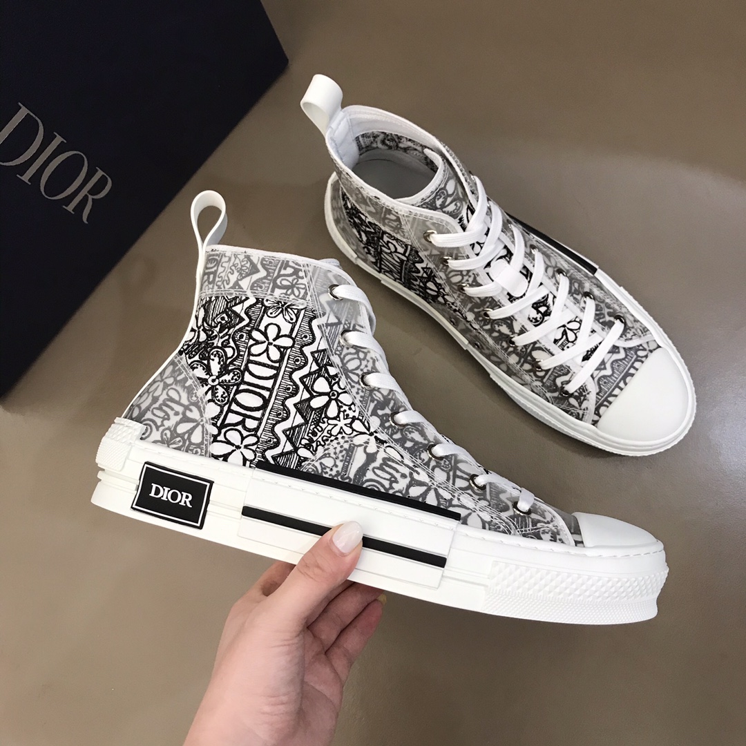 Dior B23 High-Top Canvas Sneaker For Men Women EU 38 - EU 44