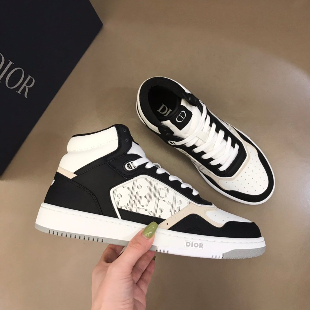 Dior B27 High-Top Sneaker For Men Women Black and White EU 38 - EU 44