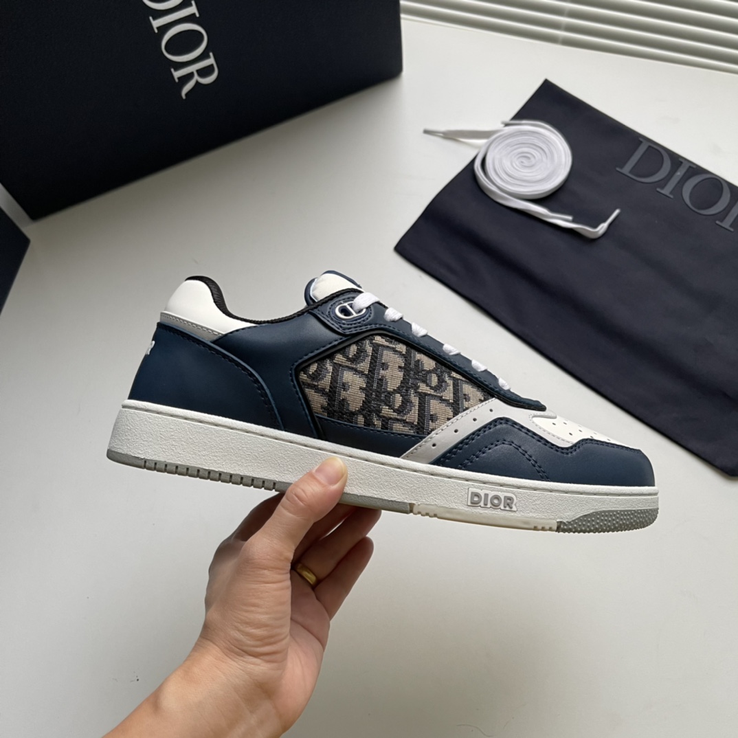 Dior B27 Low-Top Sneaker For Men Women Dark Navy Blue EU 38 - EU 44