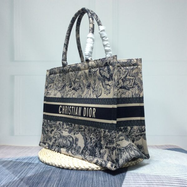Dior Book Tote Blue Toile de Jouy Reverse Embroidery