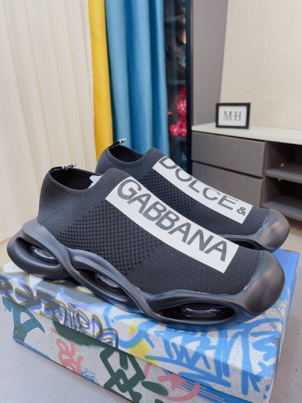 Dolce & Gabbana Black Stretch Mesh Wave sneakers For Men Women EU 38 - EU 44